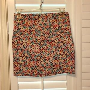Bcbg mini floral skirt